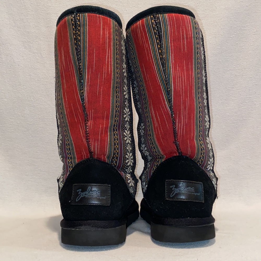 Zodiac women’s black with boho leather design boots size 8 - Picture 2 of 9